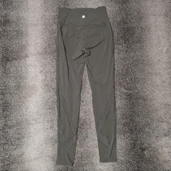 Lululemon Wunder Under Hi-Rise Tight Mesh Green Women's 6 - Picture 7 of 12